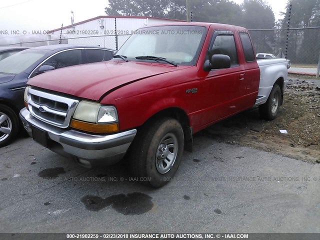 1FTYR14X3WPA90766 - 1998 FORD RANGER SUPER CAB RED photo 2