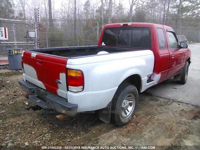 1FTYR14X3WPA90766 - 1998 FORD RANGER SUPER CAB RED photo 4