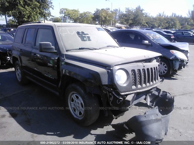 1C4NJPBA4ED690210 - 2014 JEEP PATRIOT SPORT BLACK photo 1