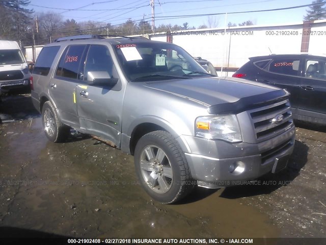 1FMFU20548LA70290 - 2008 FORD EXPEDITION LIMITED GRAY photo 1