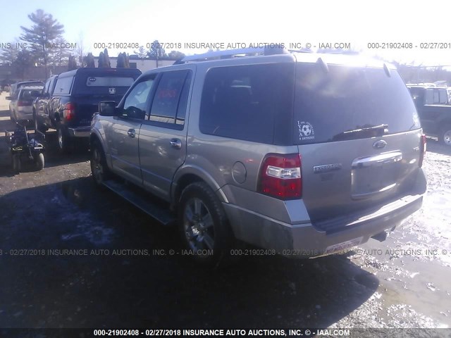 1FMFU20548LA70290 - 2008 FORD EXPEDITION LIMITED GRAY photo 3