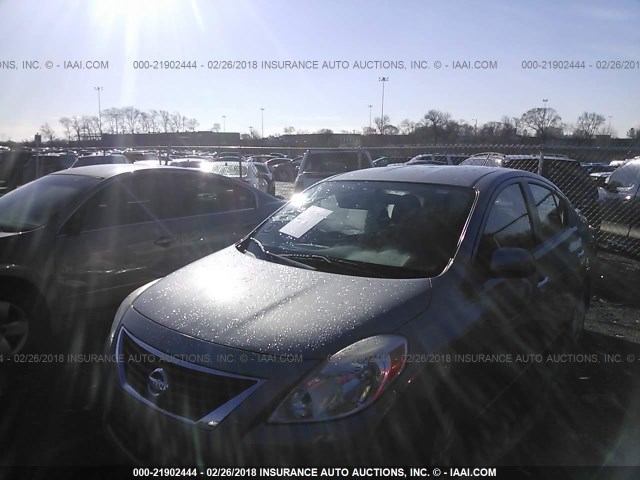 3N1CN7AP1DL866613 - 2013 NISSAN VERSA S/S PLUS/SV/SL GRAY photo 2