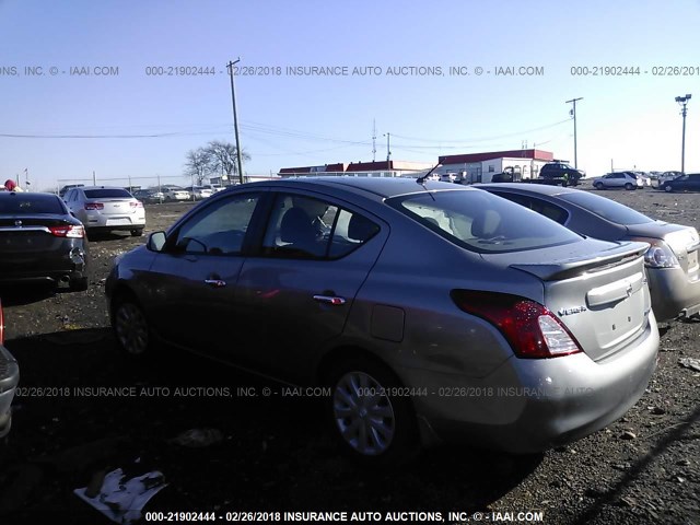 3N1CN7AP1DL866613 - 2013 NISSAN VERSA S/S PLUS/SV/SL GRAY photo 3