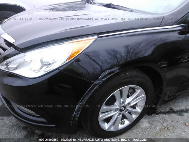 5NPEB4AC6DH704177 - 2013 HYUNDAI SONATA GLS BLACK photo 6