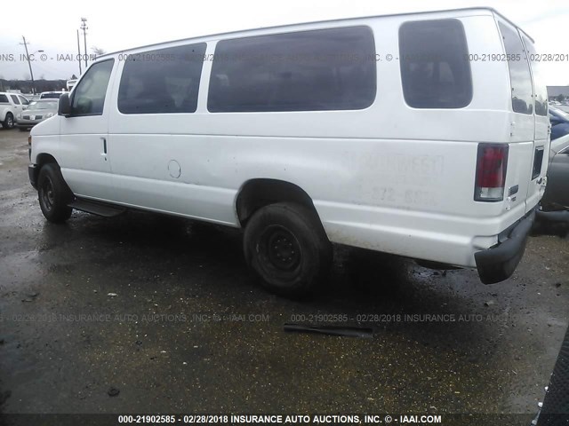 1FBSS31L09DA79757 - 2009 FORD ECONOLINE E350 SUPER DUTY WAGON WHITE photo 3