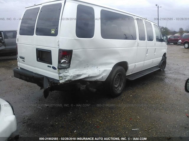 1FBSS31L09DA79757 - 2009 FORD ECONOLINE E350 SUPER DUTY WAGON WHITE photo 4