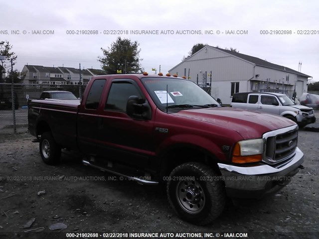 1FTNX21S41ED25932 - 2001 FORD F250 SUPER DUTY RED photo 1