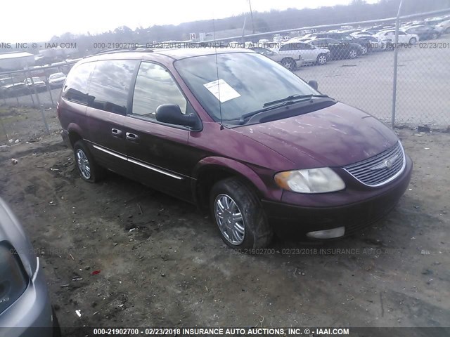 2C4GP54L22R583305 - 2002 CHRYSLER TOWN & COUNTRY LXI BURGUNDY photo 1