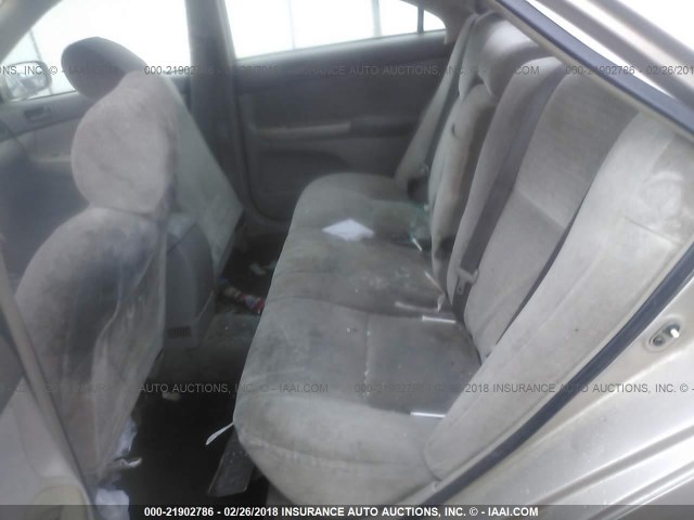 4T1BE32K32U519805 - 2002 TOYOTA CAMRY LE/XLE/SE ოქროსფერი ფოტო 8