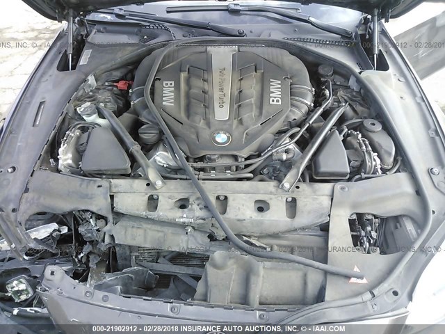 WBA6B4C50DD098316 - 2013 BMW 650 XI GRAY photo 10