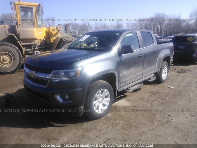 1GCGTBE34F1126451 - 2015 CHEVROLET COLORADO LT GRAY photo 2