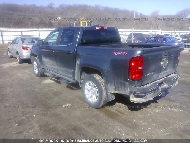 1GCGTBE34F1126451 - 2015 CHEVROLET COLORADO LT GRAY photo 3