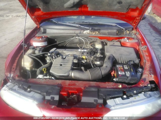 1G3NL52F63C221200 - 2003 OLDSMOBILE ALERO GL RED photo 10