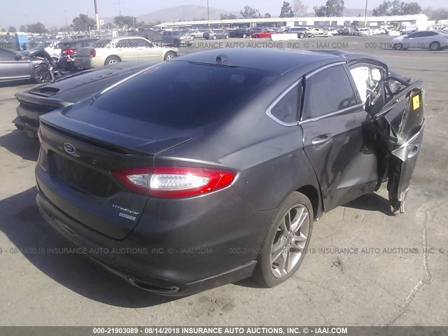 3FA6P0K95GR106123 - 2016 FORD FUSION TITANIUM GRAY photo 4