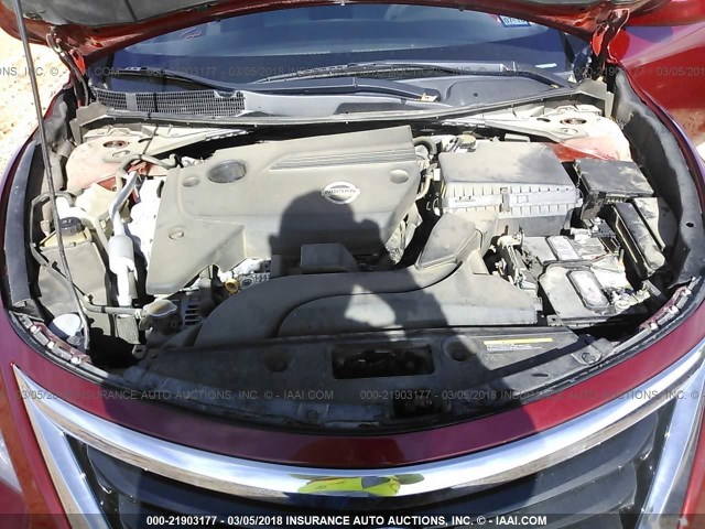 1N4AL3AP7DC105783 - 2013 NISSAN ALTIMA 2.5/S/SV/SL BURGUNDY photo 10