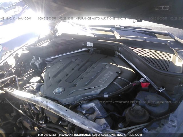 5UXFG8C56ALZ94874 - 2010 BMW X6 XDRIVE50I BLACK photo 10