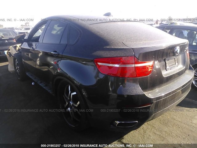 5UXFG8C56ALZ94874 - 2010 BMW X6 XDRIVE50I BLACK photo 3