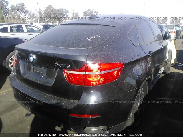 5UXFG8C56ALZ94874 - 2010 BMW X6 XDRIVE50I BLACK photo 4