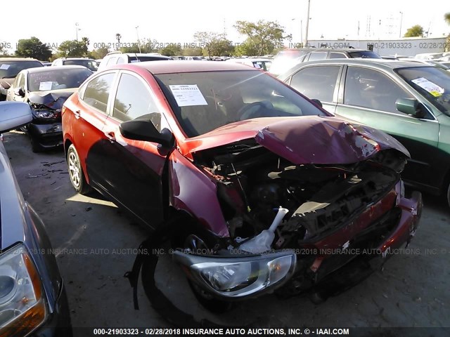 KMHCT4AE7CU261107 - 2012 HYUNDAI ACCENT GLS/GS RED photo 1