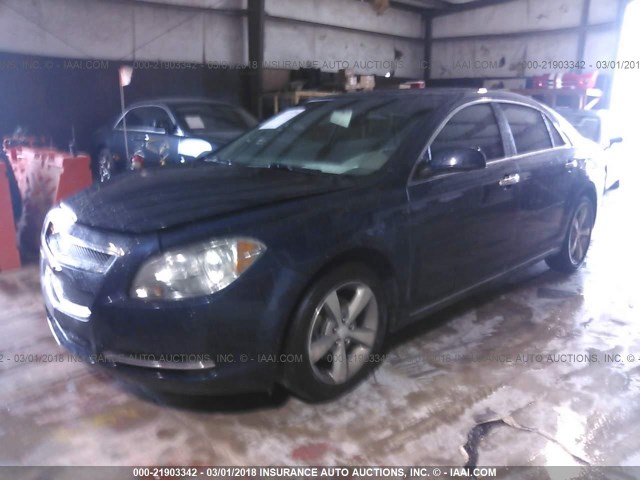 1G1ZC5E0XCF331571 - 2012 CHEVROLET MALIBU 1LT 蓝色 照片 2