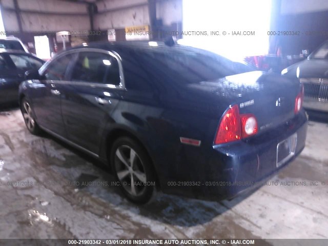 1G1ZC5E0XCF331571 - 2012 CHEVROLET MALIBU 1LT 蓝色 照片 3