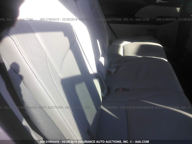 5TDKKRFH0FS092642 - 2015 TOYOTA HIGHLANDER XLE WHITE photo 8