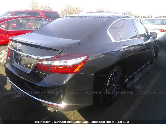 1HGCR2F54HA061022 - 2017 HONDA ACCORD SPORT أسود صورة 4
