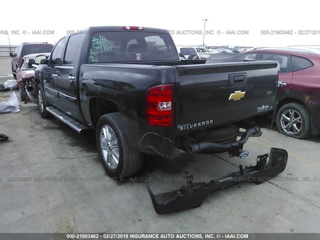 3GCPCSE07CG180748 - 2012 CHEVROLET SILVERADO C1500 LT BLACK photo 3