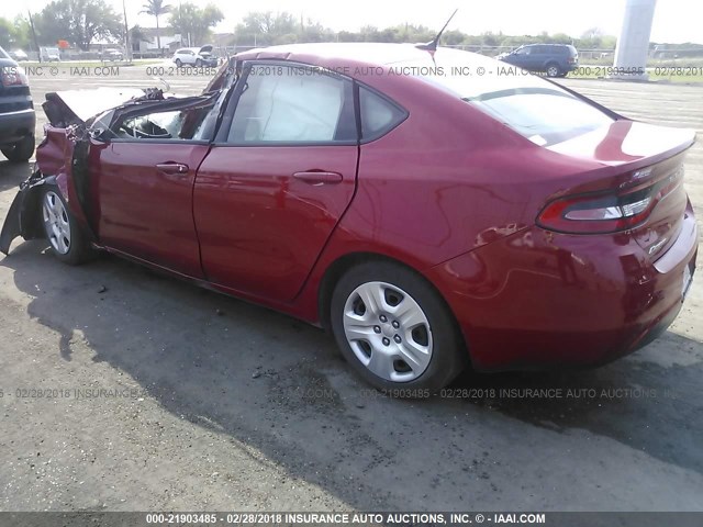 1C3CDFAA0ED704991 - 2014 DODGE DART SE RED photo 3