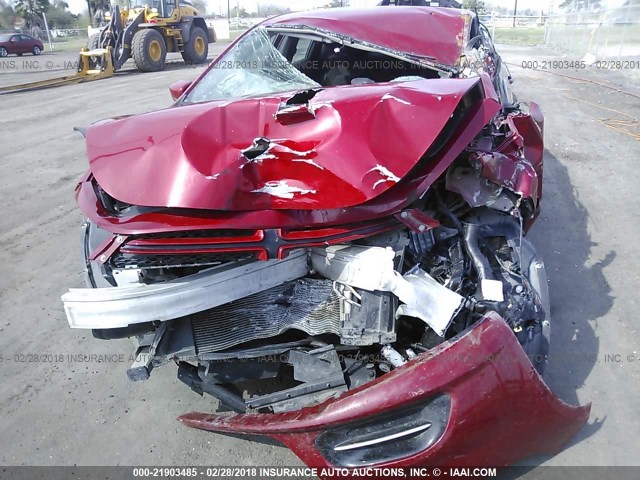 1C3CDFAA0ED704991 - 2014 DODGE DART SE RED photo 6