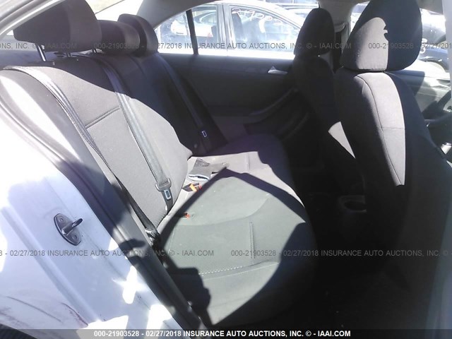 3VW1K7AJ3CM344144 - 2012 VOLKSWAGEN JETTA S 白色 照片 8