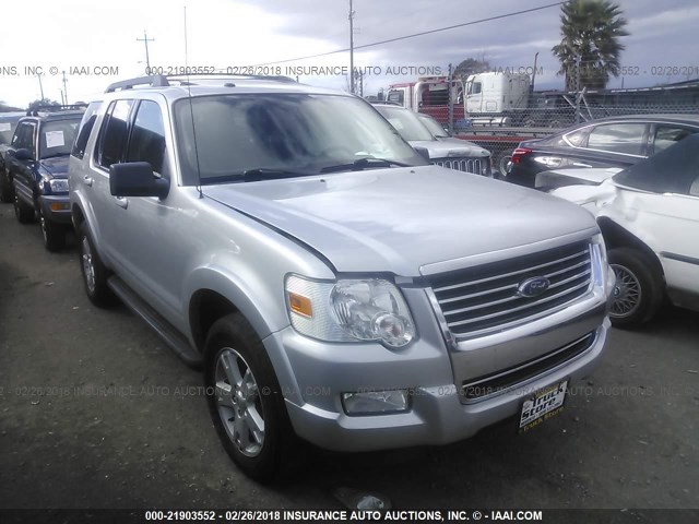 1FMEU6DE8AUA49259 - 2010 FORD EXPLORER XLT SILVER photo 1