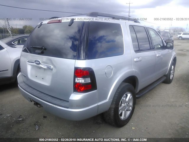 1FMEU6DE8AUA49259 - 2010 FORD EXPLORER XLT SILVER photo 4