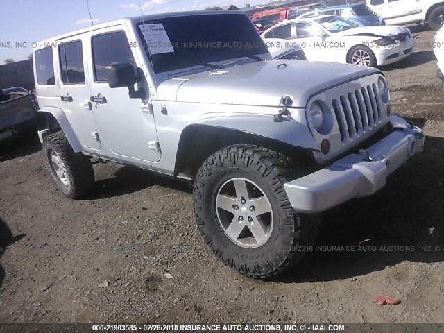 1J4HA3H17BL512266 - 2011 JEEP WRANGLER UNLIMITE SPORT SILVER photo 1