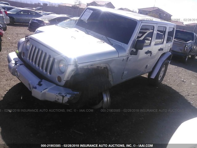 1J4HA3H17BL512266 - 2011 JEEP WRANGLER UNLIMITE SPORT SILVER photo 2