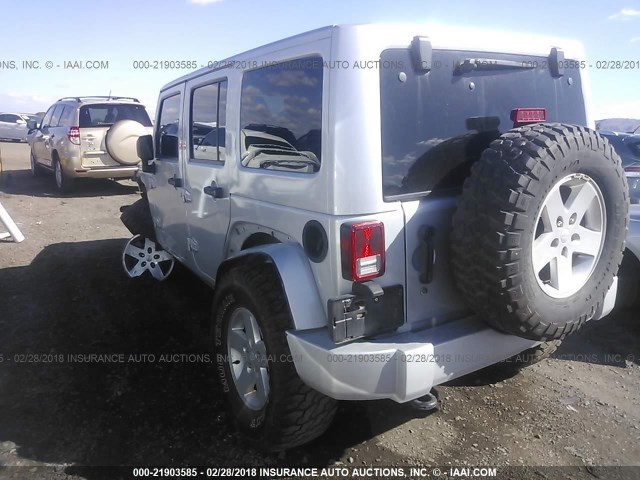 1J4HA3H17BL512266 - 2011 JEEP WRANGLER UNLIMITE SPORT SILVER photo 3