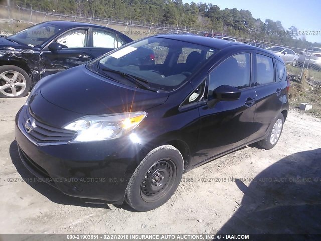 3N1CE2CP7FL411333 - 2015 NISSAN VERSA NOTE S/S PLUS/SV/SL/SR BLACK photo 2