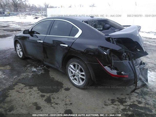 1N4AA51E19C823594 - 2009 NISSAN MAXIMA S/SV BLACK photo 3