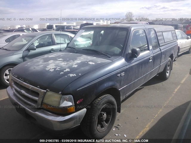 1FTYR14V3YPA26731 - 2000 FORD RANGER SUPER CAB BLUE photo 2