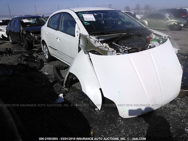 3N1AB6AP3CL761337 - 2012 NISSAN SENTRA 2.0/2.0S/SR/2.0SL WHITE photo 1