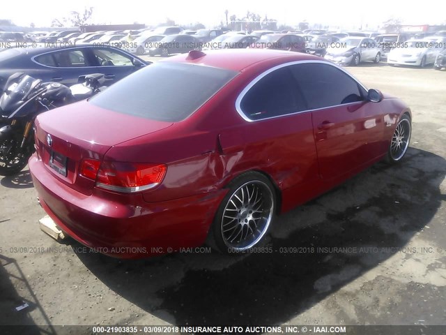 WBAWV13527PK48998 - 2007 BMW 328 I SULEV RED photo 4