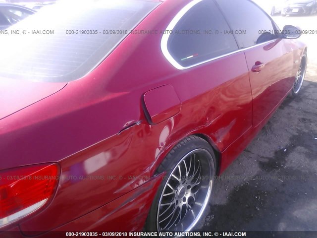 WBAWV13527PK48998 - 2007 BMW 328 I SULEV RED photo 6