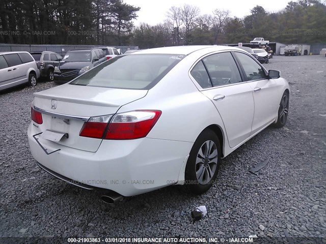 1HGCR2F30DA225102 - 2013 HONDA ACCORD LX WHITE photo 4