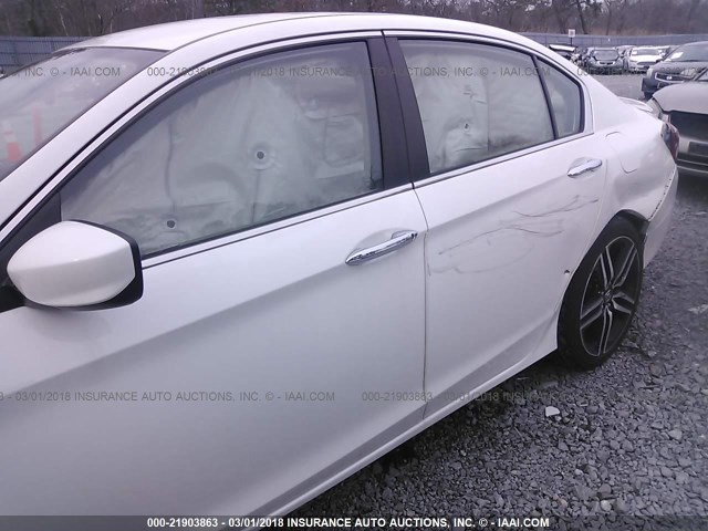 1HGCR2F30DA225102 - 2013 HONDA ACCORD LX WHITE photo 6