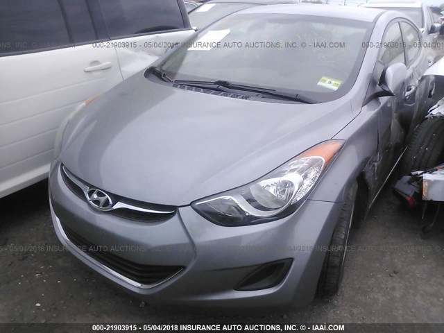 KMHDH4AE8BU151476 - 2011 HYUNDAI ELANTRA GLS/LIMITED GRAY photo 2