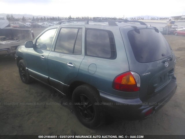 KM8SC13D22U200180 - 2002 HYUNDAI SANTA FE GLS/LX GREEN photo 3