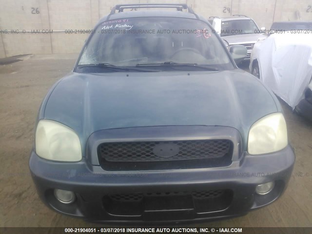 KM8SC13D22U200180 - 2002 HYUNDAI SANTA FE GLS/LX GREEN photo 6