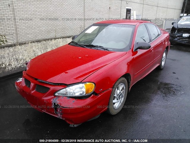 1G2NF52E03C330867 - 2003 PONTIAC GRAND AM SE1 RED photo 2