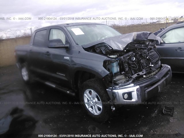 5TFEY5F16EX167294 - 2014 TOYOTA TUNDRA CREWMAX SR5 GRAY photo 1