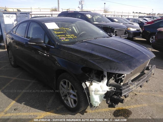 3FA6P0HD4ER240842 - 2014 FORD FUSION SE BLACK photo 1